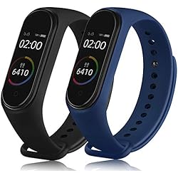 Banda Electrica Para Correr Senka 2 Pack Correas Compatible con Xiaomi Mi Band 4 Xiaomi Mi Band 3,Coloridos Suave Silicona Pulseras de Repuesto para Xiaomi Mi Smart Band 4 y Xiaomi Mi Smart Band 3 (2colors-D)