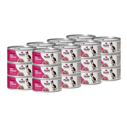 Image of Nulo Trout & Salmon Recipe Pate Wet Canned Cat Food, 5.5 Ounce (Pack of 24)