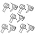 Aexit 10 Pcs Home Hardware 9mm Spring Band Type Action Fuel Hose Pipe Low Pressure Air Clamp White Model:52as74qo375