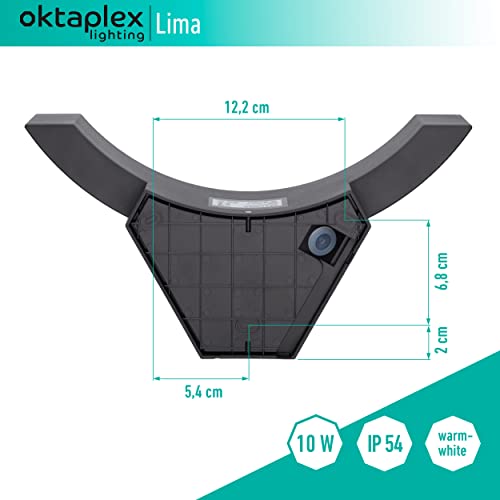 Applique exterieure LED 3000K Lima Oktaplex 10W anthracite