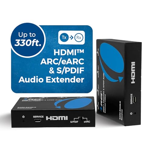 OREI eARC & SPDIF Audio only HDMI Extender Balun Over Single CAT5e/6/7 ARC Audio Return Channels Through HDMI Up to 300 Ft - PoC, CEC Contol by OREI - Image 2