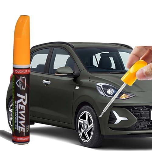 Image of Revive touchup paint pen compatible with Hyundai Grand i10 Nios colors, factory Quality & matched 2K paint (Spark Green (YC5))
