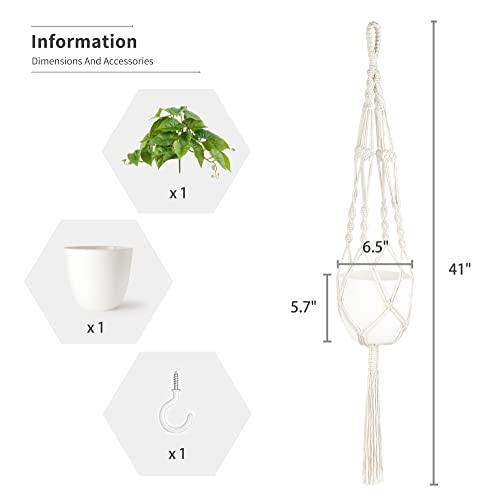 Dahey Hanging Fake Plants Artificial Decor Macrame Plant Hanger With Artificial Vines In Pots Greenery Decor Fake Plants For Wall Ceiling Bedroom Bathroom Indoor #TOP6