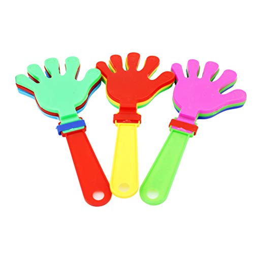 Toyvian Hand Clappers Noisemakers 12 Pack 7.5 Inch Palm Clapping Device Party Supplies for Celebrations Games and Events Colorful Noise Makers