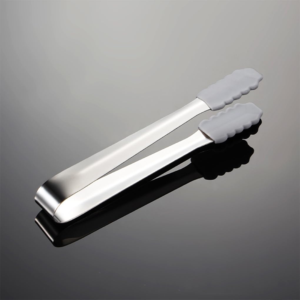 20 Ensemble de Pince de Service Polyvalente en Acier Inoxydable pour Un Service de Cuisine Facile et Pratique, Pince de Cuisine Facile à Nettoyer, Pince à Glace argentée