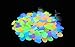 Solar 100 Pcs Colorful Glowing Garden Resin Pebbles,Garden Decor Glowing Stones Luminous Rocks for Outdoor Walkway Driveway,Luminous Stones for Plants Pot, Fish Tank,Swimming Pool etc