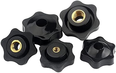 FYting M10 Star Knobs,10 PCS Female Knob Screws M10 Clamping Screw knob Threaded Female Star Knob Black Plastic Clamp Nut Clamping Screw Knob for Machinery Equipment Industrial Equipment - 38mm