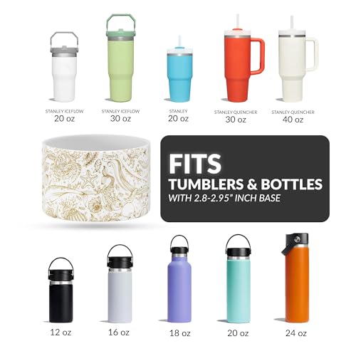 Image of Protective Silicone Boot Sleeve for 12-40 oz Hydro Flask Insulated Water Bottles, Protect Our Oceans, Anti-Slip Bottom Cover