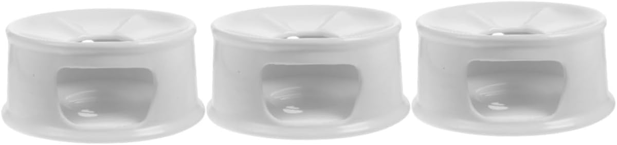 3pcs Ceramic Teapot Warmer Retro Design Multi-Functional Tea Heating Stove Elegant Holder for Home Keeps Tea Warm Stylish Decor