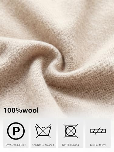 ANRABESS Women’s 100% Wool Sweater，Office Work V Neck Short Sleeve Sweaters ，Soft & Lightweight， Business Casual Tops Brown X-Large — view 6