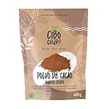 Cacao Puro en Polvo Ecologico sin Azucar - 450g. Cacao en Polvo de Nibs de Cacao Puro no Alcalinizado. Rico en Antioxidantes, Magnesio, Hierro, Vitamina B1 B2.