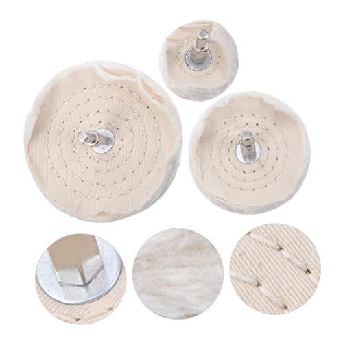 VILLCASE 9 Peças Roda De Pano Branco Roda Tampão Para Carro Ferramentas De Polimento De Concreto Esf