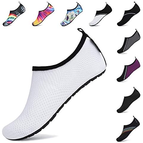 SAGUARO Zapatos de Agua Secado Rápido para Deportes Acuáticos Blanco Unisex-Adulto Cover