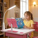 Solutions de rangement intelligentes : organisez votre espace de travail avec un grand tiroir pour tous les outils d'apprentissage et des crochets en acier polyvalents sur le côté pour les sacs à dos et les tasses. En outre, une lampe de bureau LED intégrée avec trois niveaux de luminosité aide à protéger les yeux de votre enfant pendant le travail ou la lecture