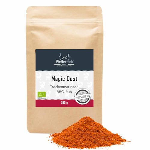 Magic Dust, Premium BIO Gewürzmischung BBQ Rub, Grillgewürz, Marinade für Fleisch, Steak, Pulled...