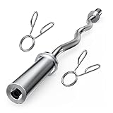 Kssvzz Olympic Barbell EZ Bar Strength Training Bar - 47" Curl Bar for 2-inch Weight Plates Curling