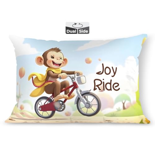 Image of Brizberry Kids Pillow Cushion with Super Soft Fabric | Animal & Cartoon Prints | 12x18 inches (Design 26)