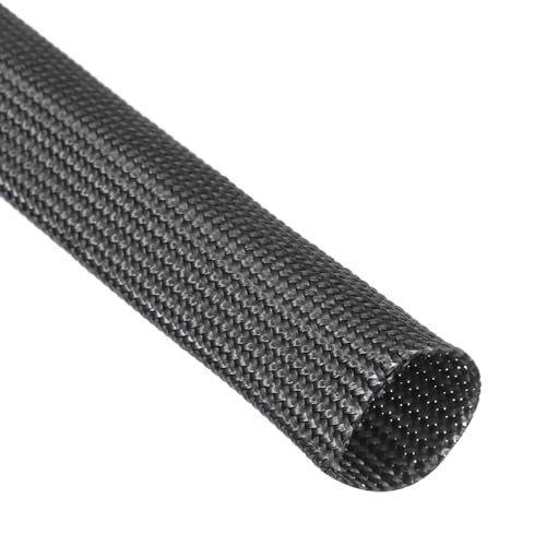 uxcell Insulation Cable Protector, 9.8Ft-16mm High Temp Fiberglass Sleeve Black