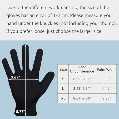 ENPOINT 5 pares de luvas de trabalho pretas, luvas de foto de arquivo para manipulação de arte, foto