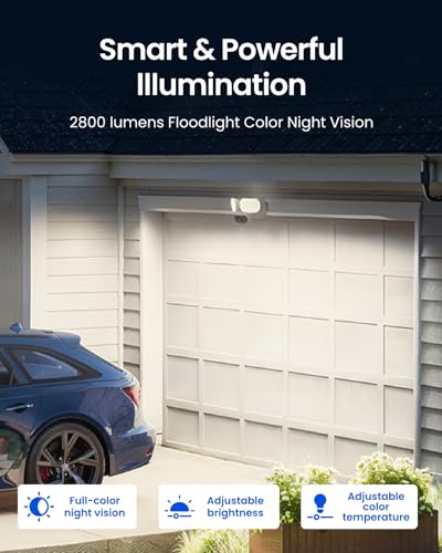 Reolink Elite Pro Floodlight PoE, 16MP dubbele lens 180°, 2800 lumen verlichting, volledige kleur & infrarood nachtzicht, slimme detectie, 24/7 opname met bewegingsvolging - Afbeelding 4