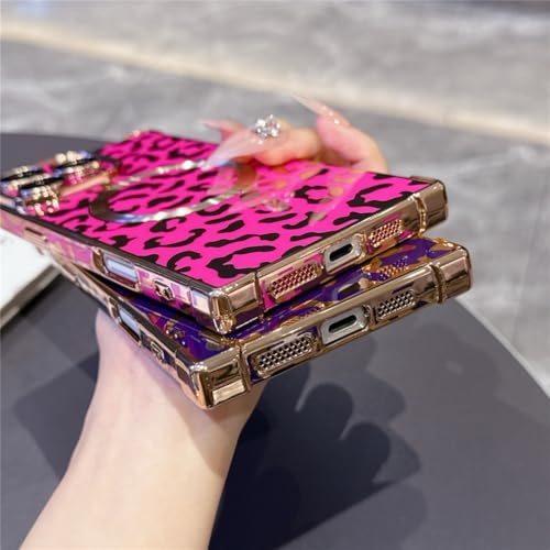 Coque iPhone 17 Air léopard avec aimant intégré et bumper rose - 4