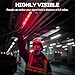 E-riding 2 Pack 16 Inch Rechargeable Traffic Wand, Red Traffic Control Baton with 2 Flashing Modes, LED Safety Light Wand, Air Marshaling Wand for Airport, Parking, Car Directing
