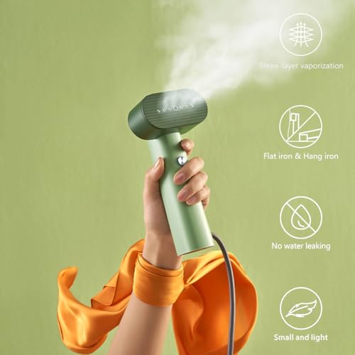 G6 Pro Smart Handheld Steamer for Clothes – Global Voltage Adaptation(100-240V), Palm-Sized & Lightweight (0.8lb), Easy Wrinkle Remover, Auto Shut-Off, Travel & Home Double Use (Green) - image 2