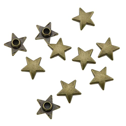 Leather Star Rivet E-Outstanding 120Sets 12Mm Antique Green Metal Five-Pointed Star Studs Leather Rivets Star Nails Leather Tacks Diy Accessories For Leather Craft Clothing Bags Belts Star Stud #TOP3