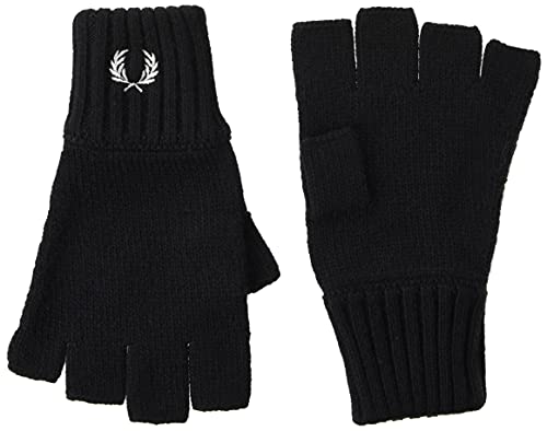 [フレッドペリー] グローブ FINGERLESS WOOL GLOVES BLACK L