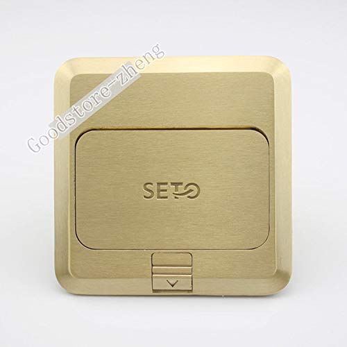 Connectors Bronze Pop-up XLR Female & RCA AV Floor Panel Ground Outlet Socket Receptacle - (Cable Length: Ground Receptacle)