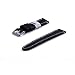 Produktbild Uhrenarmband Armband Echtleder 20 mm Breit schwarz mit weißer Naht für Junkers