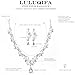 LULUQIFA Wedding Jewelry Sets for Brides Crystal Necklace and Dangle Earring Set for Women Prom Bridesmaids Silver Rhinestone Choker Pendant Fashion Openwork Design for Mother Friend Wife Daughter Sister (Silver)