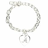 NCAA Alabama Crimson Tide Heart-Charm Bracelet, 5' x 2'