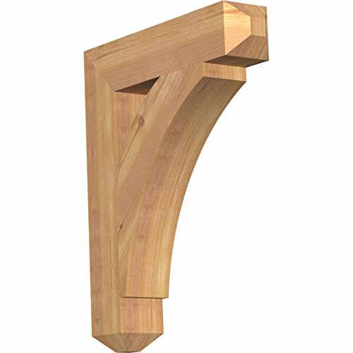 Ekena Millwork BKT04X18X22THR04SWR Thorton Craftsman Smooth Bracket, 3.5" Width x 18" Depth x 22" Height, Western Red Cedar