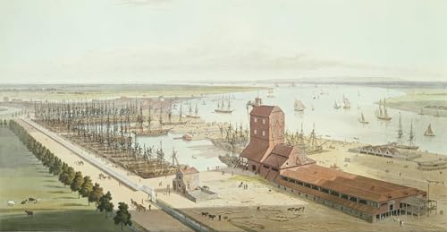 Peinture Poster Impression Le Quai Brunswick Toile Premium William Daniell