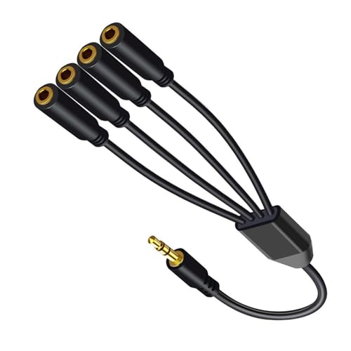 Cable 3.5mm macho a múltiples hembras extensible miniatura 5