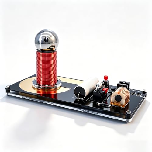 DOJBK 5CM Mini Tesla Coil Science Kit, Portable Spark Gap