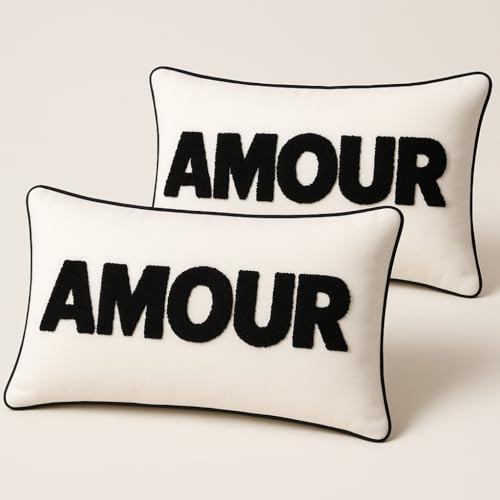 Atout Ciel 59077 Cojín Decorativo, Crudo, 2 Unidades, 2