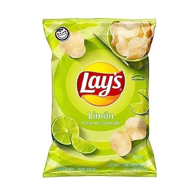 Lay's Limon Flavored Potato Chips 8oz Bags (Pack of 3)