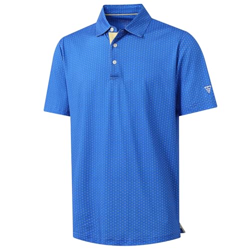 M MAELREG Boys Polo Shirt Short Sleeve Performance Dry Fit Stretch Funny Print Active Casual Collared Golf Shirts for Boy