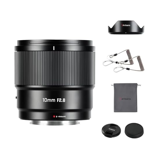 7artisans Autofokus 10mm F2.8 APS-C Weitwinkelobjektiv mit großer Blendenöffnung automatischer/manueller Blendeneinstellung Gesichts-/Augenerkennung kompatibel mit Sony FS5 FS7 FS7M2 A3000 A5000 A6000