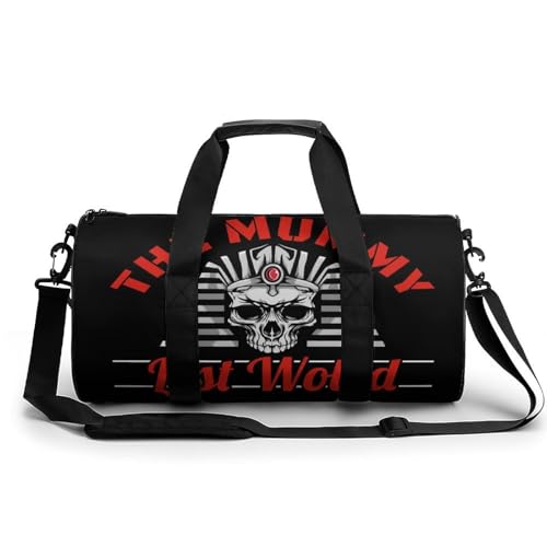 Sac de sport crâne égyptien 45x23x23cm duffel bag multifonction pour gym et camping