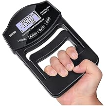 Digital Force Gauge,Dynamometer, Grip Strength Tester 396Lbs/180Kg Digital Hand Dynamometer Grip Strength Meter USB LCD Screen Hand Grip Dynamometer widely used in electronics,building hardware,texti
