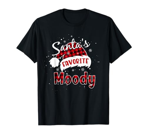 Divertente Babbo Natale preferito Moody Christmas Plaid Buffalo Xmas Maglietta
