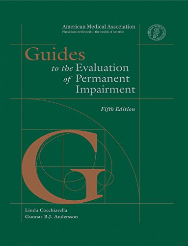 Guides to the Evaluation of Permanent Impairment, fifth edition Guides to the Evaluation of Permanent Impairment, fifth edition