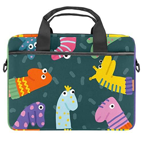 Sacoche pour ordinateur portable 13.3 motif marionnettes amusantes et fleurs
