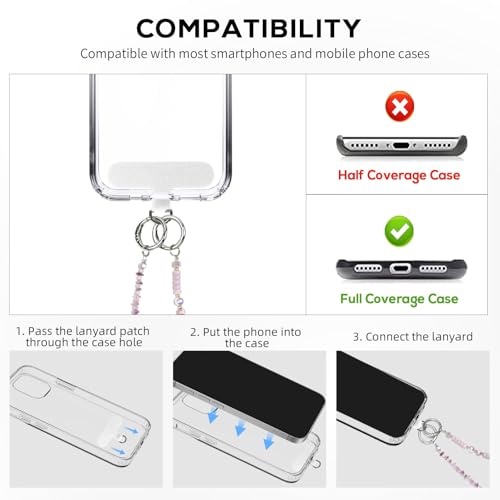 Cordon téléphone portable blanc inewateri idéal pour sac à main - 2