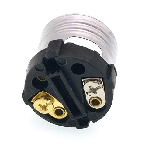 Phenolic Medium Base Light Socket,3 Pack Twdrtdd White Period Style E26 E27 Edison Retro Pendant Lamp Holder (White,Thread And Ring) #TOP2