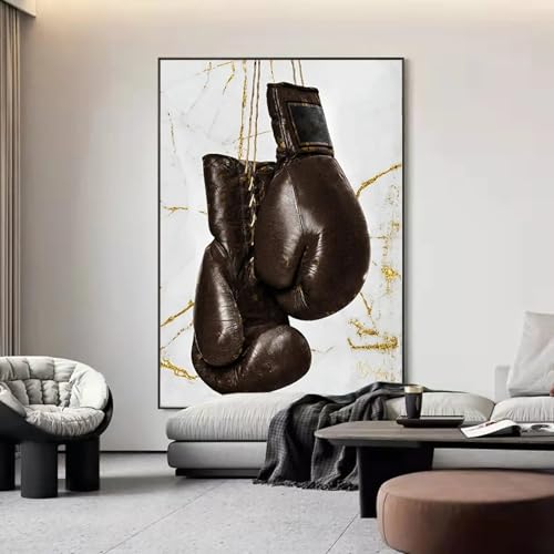 Affiche de gants de boxe abstrait pour salon tendance et moderne