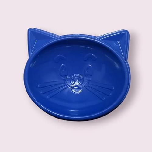 Kit 2 Comedouros Para Gatos Com Orelhinhas 150ml Cada, Ideal Para Ração E Água, Plástico Resistente,